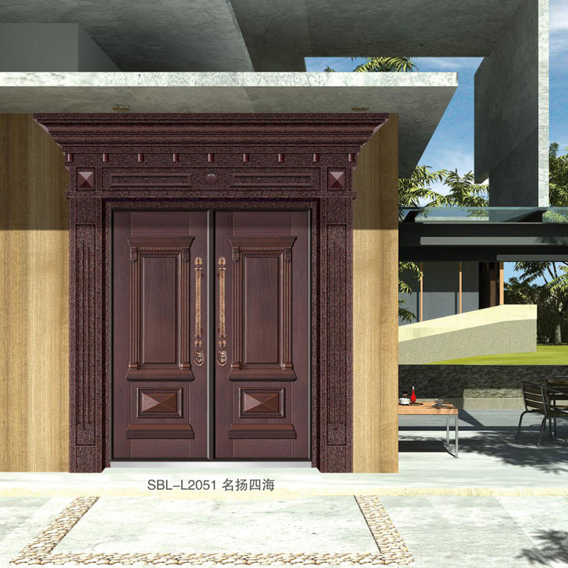 轻奢铝木装甲门