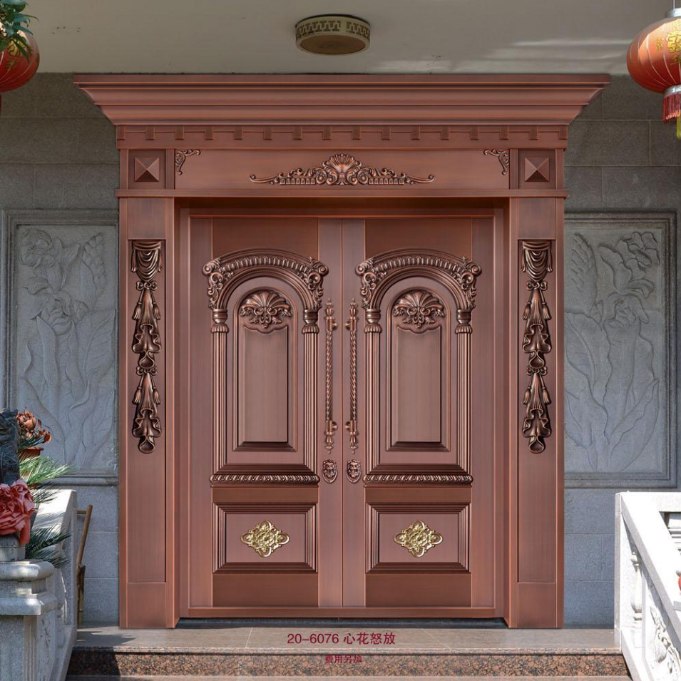对开铜艺门