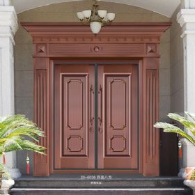 德式装甲铜艺门20-6036四面八方