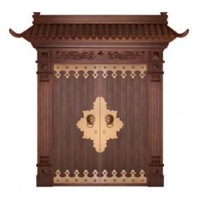 中式铜艺门20-6053龙飞凤舞