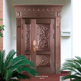 纯手工锻打铜艺门20-6055百花齐放