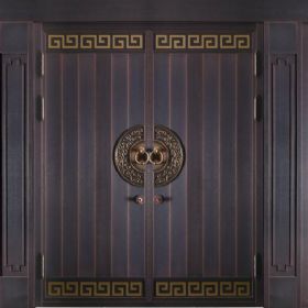 中式铜艺门20-6039五谷丰登