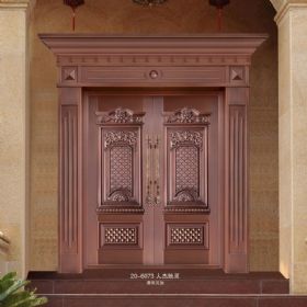 对开铜艺门20-6073人杰地灵