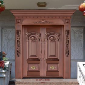 对开铜艺门20-6076心花怒放