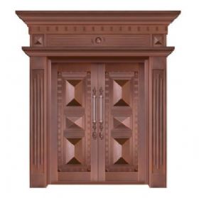 对开铜艺门20-6081独具匠心