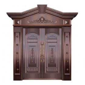 对开铜艺门20-6085风雨同舟