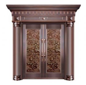 四开铜艺门20-6122亭亭玉立