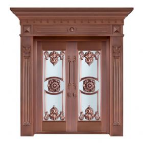 玻璃铜艺门20-6132雄姿英发