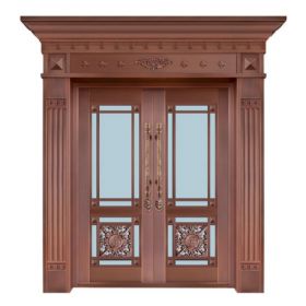 玻璃铜艺门20-6156两全其美