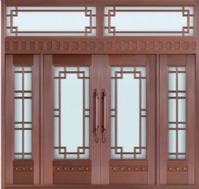 玻璃铜艺门20-6157展翅高飞