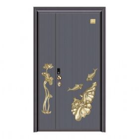 子母铜艺门20-6180沉鱼落雁