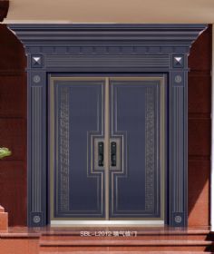 轻奢铝木装甲门SBL-L2012福气临门