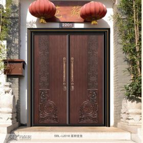 轻奢铝木装甲门SBL-L2018富丽堂皇