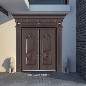 轻奢铝木装甲门SBL-L2028天长地久