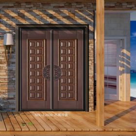 轻奢铝木装甲门SBL-L2033八面玲珑