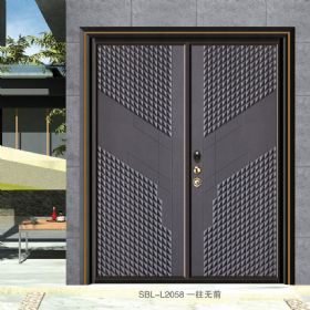 轻奢铝木装甲门SBL-L2058一往无前