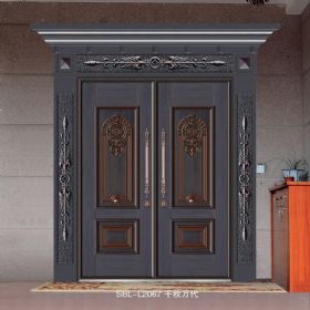 轻奢铝木装甲门SBL-L2067千秋万代