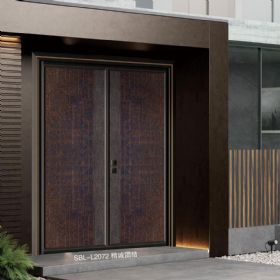 轻奢铝木装甲门SBL-L2072精诚团结