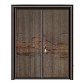 轻奢铝木装甲门SBL-L2073高山流水