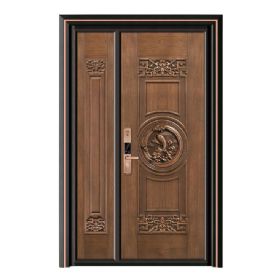 轻奢铝木装甲门SBL-L2103鱼跃龙门