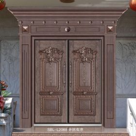 轻奢铝木装甲门SBL-L2088井然有序