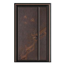 轻奢铝木装甲门SBL-L2093时运亨通